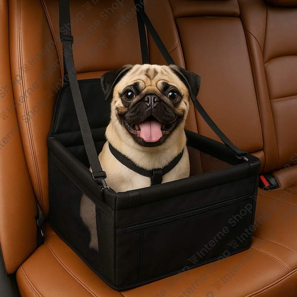 Cadeirinha Luxo para Pet – Transporte no Carro – Cachorros e Gatos até 12kg - Assento