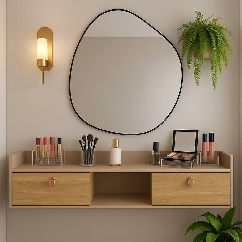 Penteadeira Camarim VEGAS Suspensa Com 2 Porta E Passa Fios 90CM