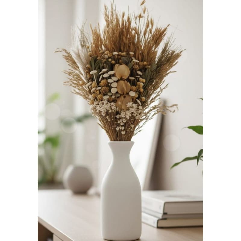 Buquê de flores secas e desidratadas.