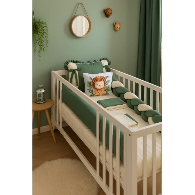 Kit Berço Trança 8 Peças - Padrão Americano ou Nacional Completo Bebê