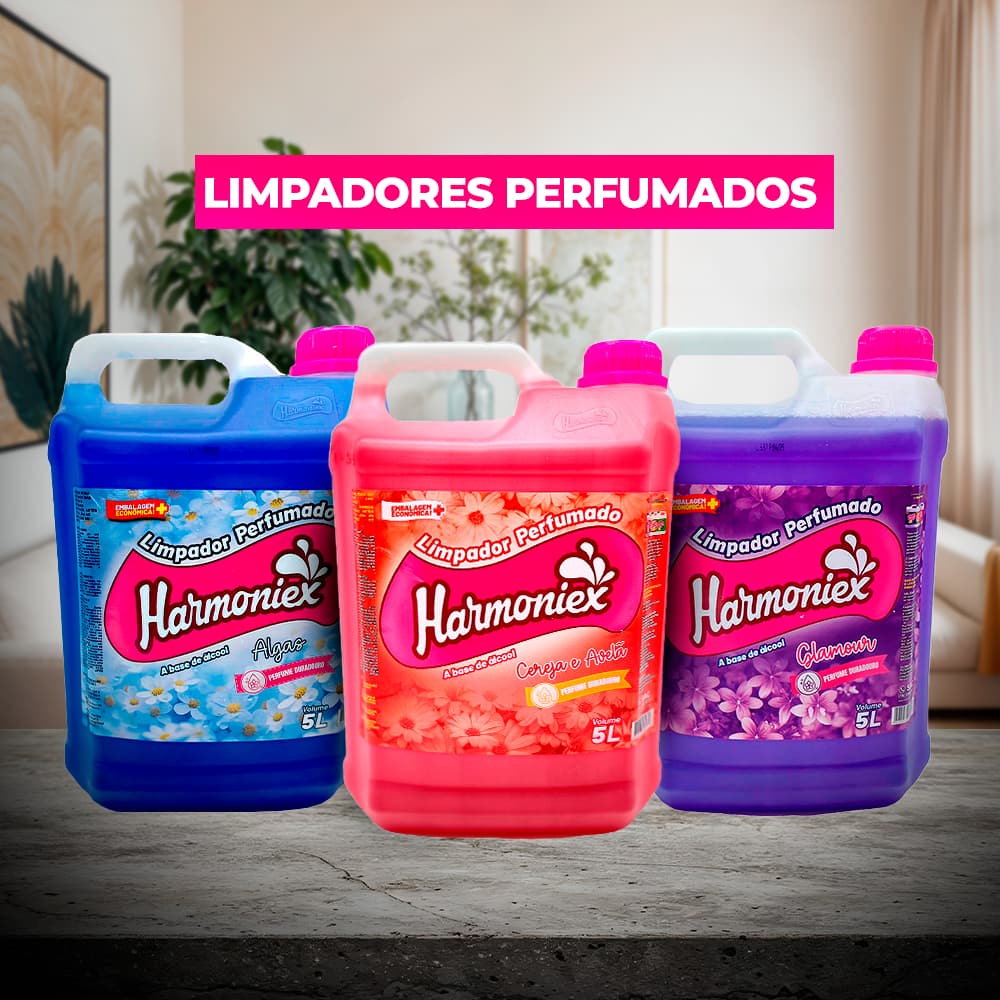 Limpadores Perfumados Fragrâncias intensas Perfume Duradouro Harmoniex 5L