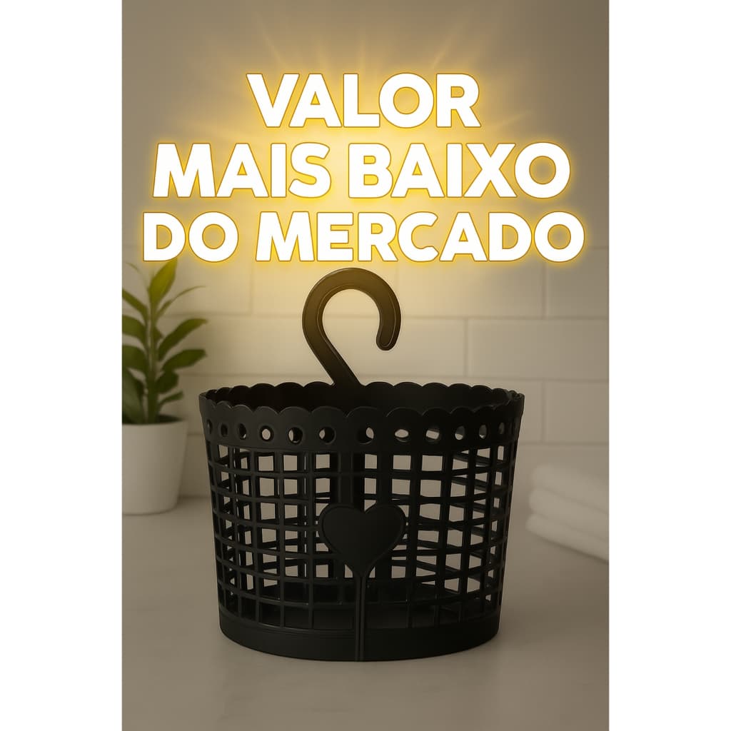 Cesto com Ganchinho Para Prendedores de Roupas (MONTAVEL) PROMOÇÃO ATACADO - 10,49 COMPRANDO 3 UNIDADES