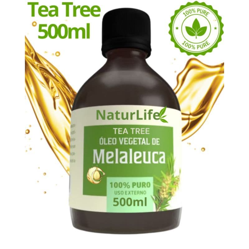 Óleo Vegetal de Melaleuca 500ml Puro 100% VEGANO MELALEUCA - Envio Imediato