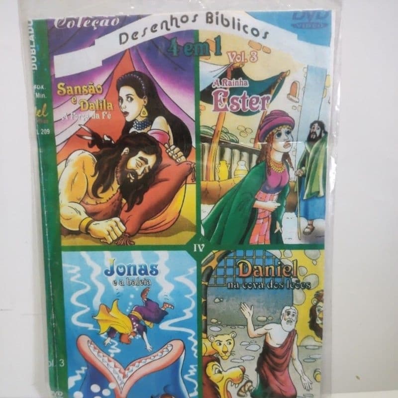 Dvd desenhos bíblicos 4x1
