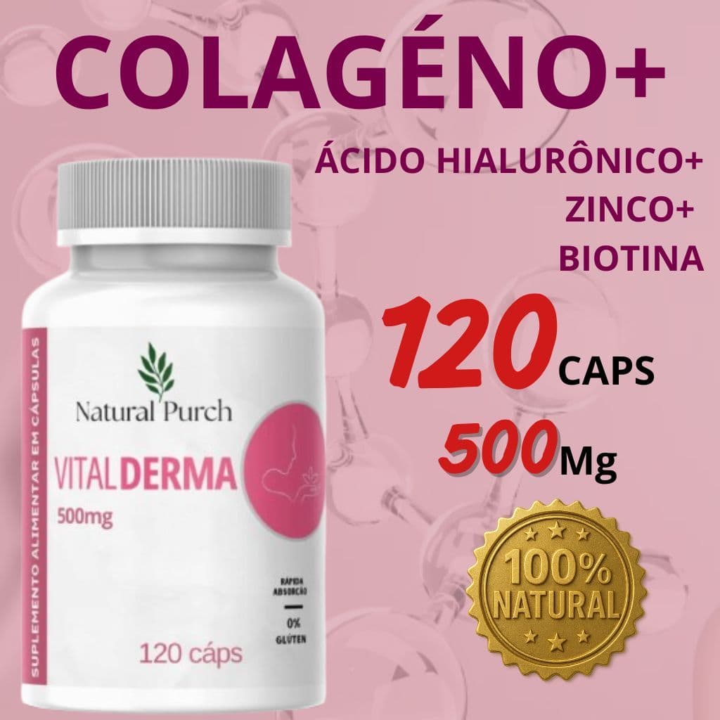 Colageno Verisol + acido hialuronico zinco Biotina Coenzima Q10 mais completo 120 cápsulas