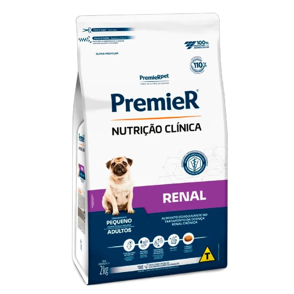Ração Premier Nutrição Clínica Renal Cães Adultos Porte Pequeno 2kg