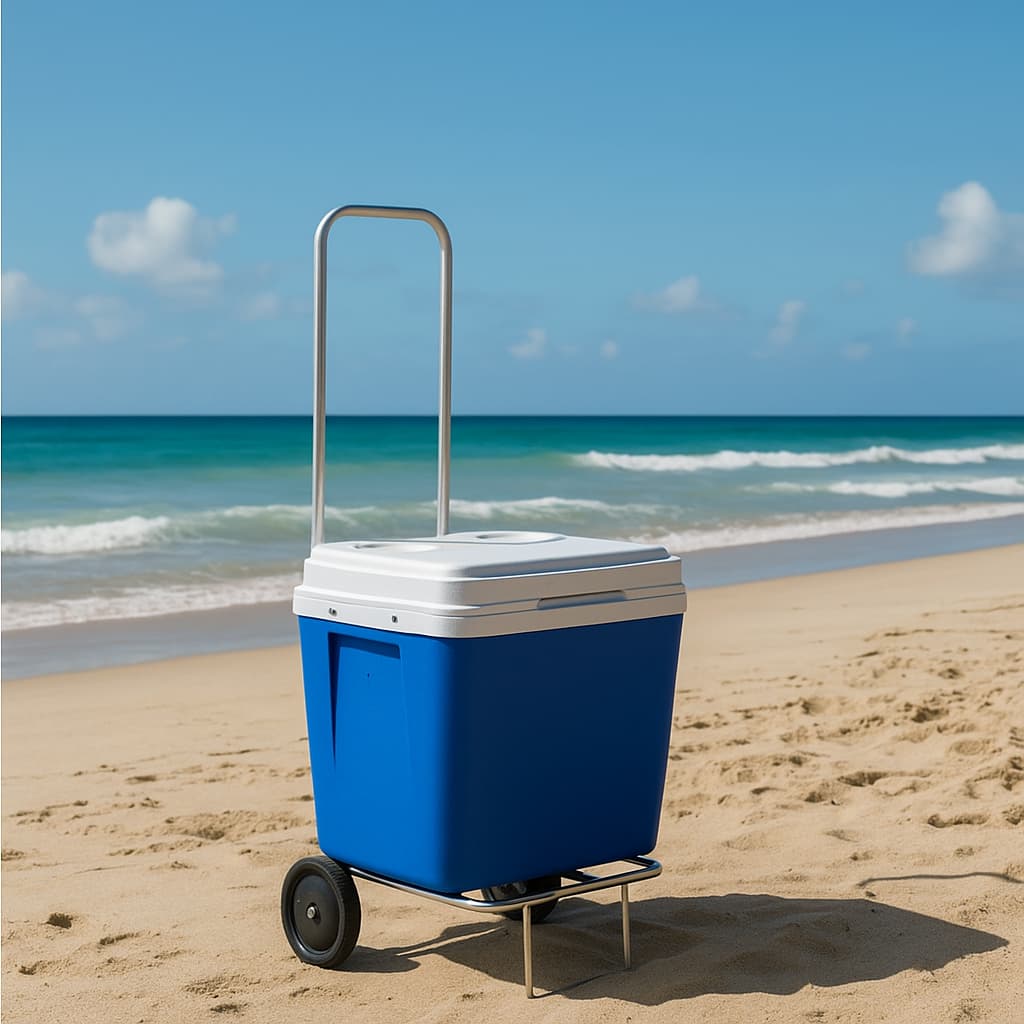 Carrinho De Carga Maleiro Bagagem de Praia Dobrável Feira Botijão de Cozinha Cooler Caixa Tèrmica