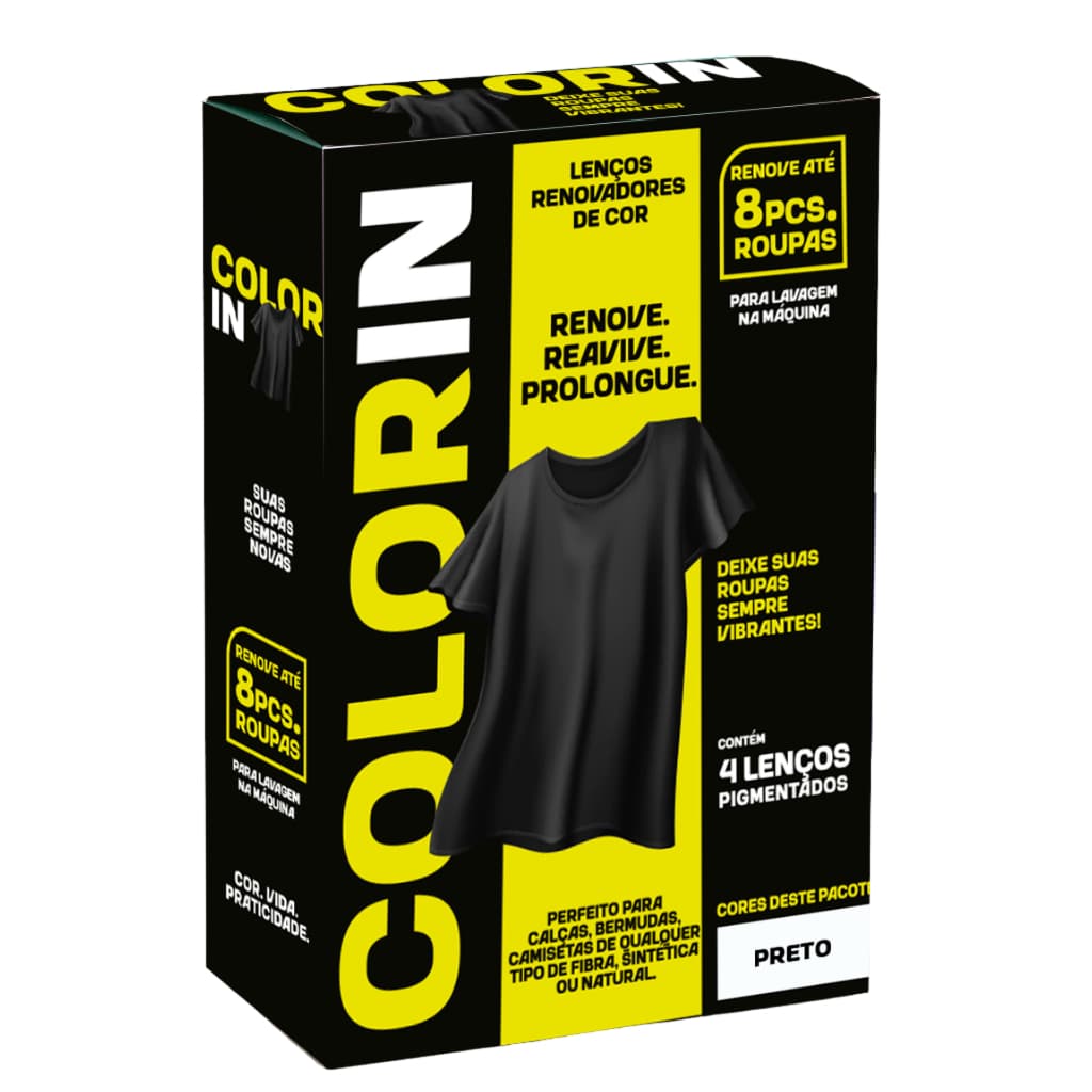 Colorin- Lenço Renova Cor De Peças Desbotadas Para Roupas