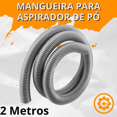 2 Metros Mangueira Aspirador De Pó 32mm Cinza Reposição Várias Marcas