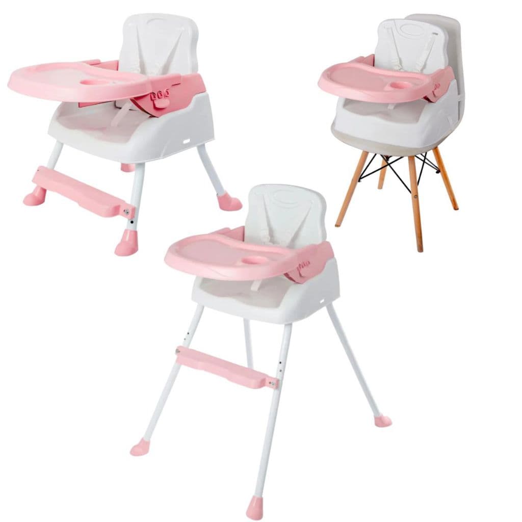 Cadeirinha Infantil de Alimentação 3 em 1 Cadeira Alta Baixa e Assento Cadeira para Bebês Styll Baby
