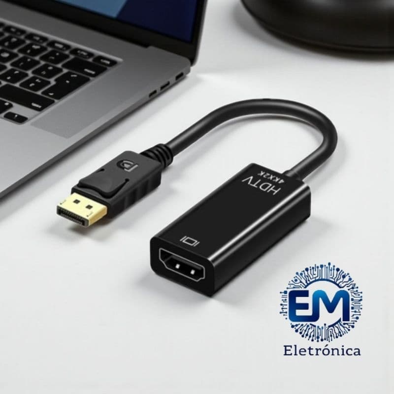 Adaptador DisplayPort para HDMI 4K Full HD Conversor Macho para Fêmea PC Notebook Monitor TV Projetor