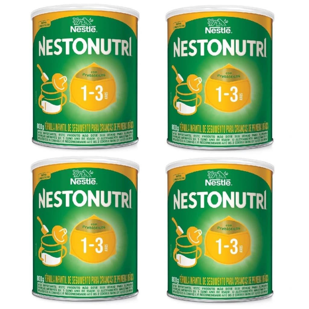 Kit com 4 Latas  Fórmula Infantil NESTONUTRI 1 a 3 anos 800g cada