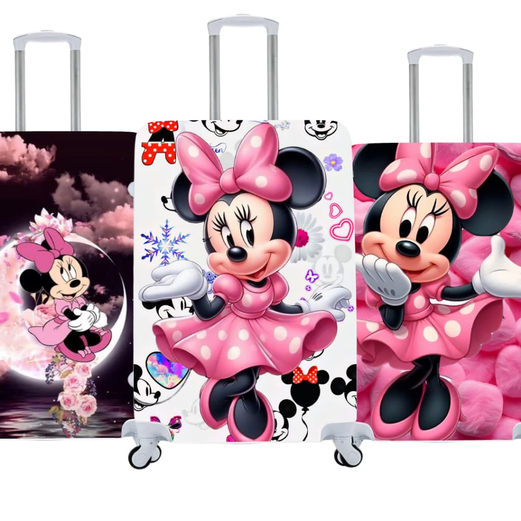 Capa de Mala Personalizada  Minnie  Estilo e Proteção Para Sua Viagem