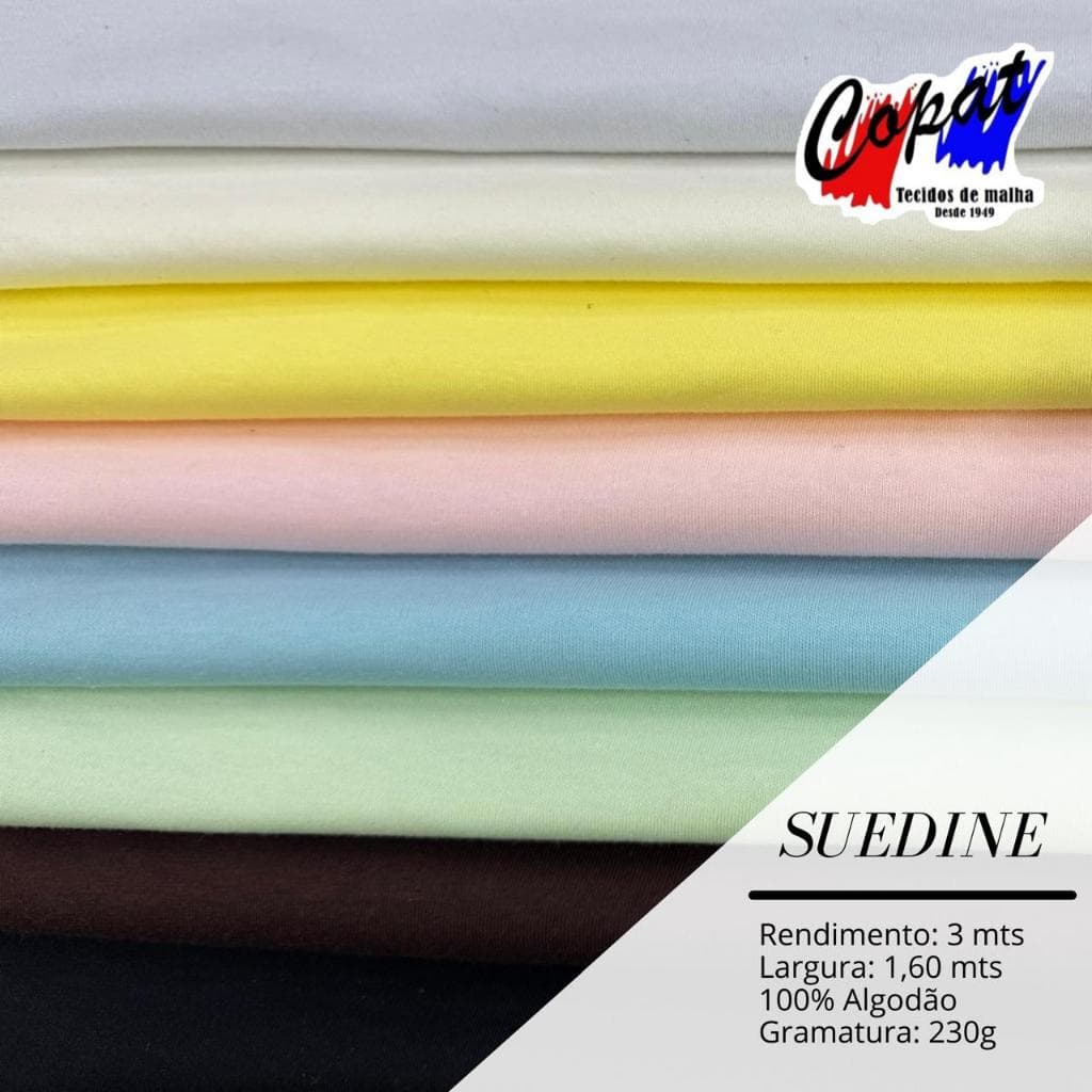 Tecido de Malha SUEDINE 100% ALGODÃO - 1 METRO