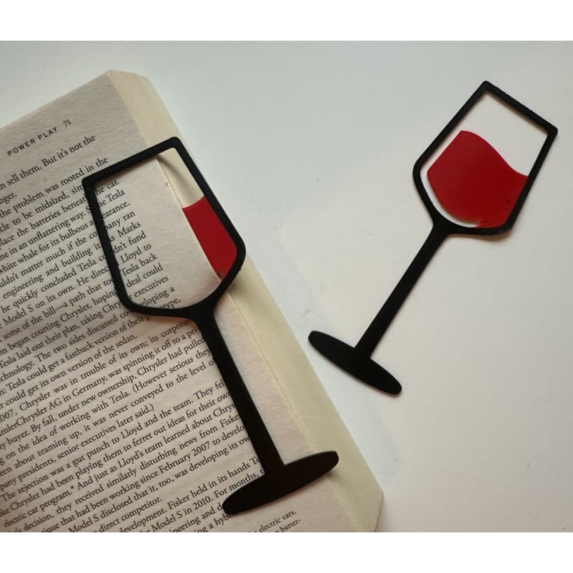 Kit Marcadores de Páginas Taça de Vinho para Livros Revistas Cadernos Premium de Alta Qualidade Diversas Cores