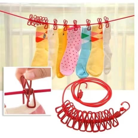 Oferta especial Linha Varal De Roupa De Secagem Multifuncional De 180cm Com 12 Clipes