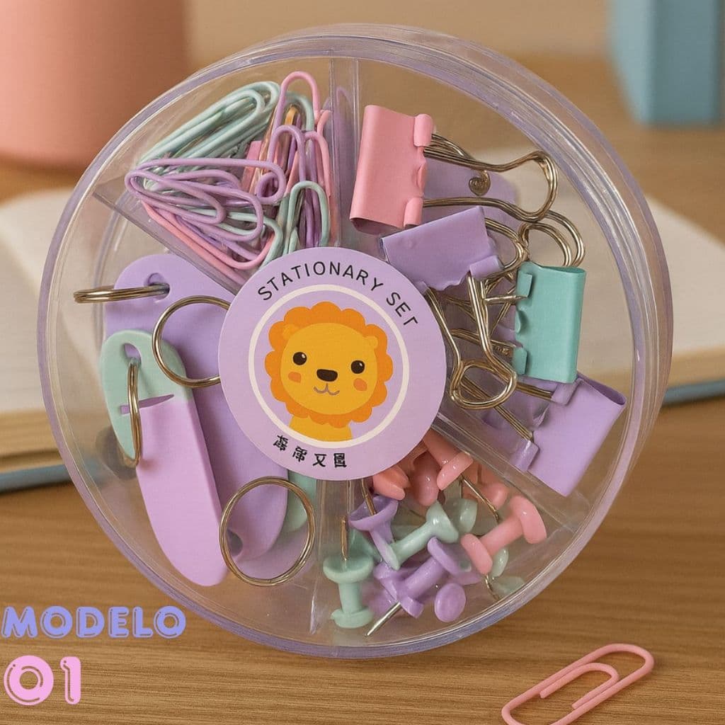 Kits de clipes com 72 unidades Prendedores de papel de alfinetes com armazenada separadamente