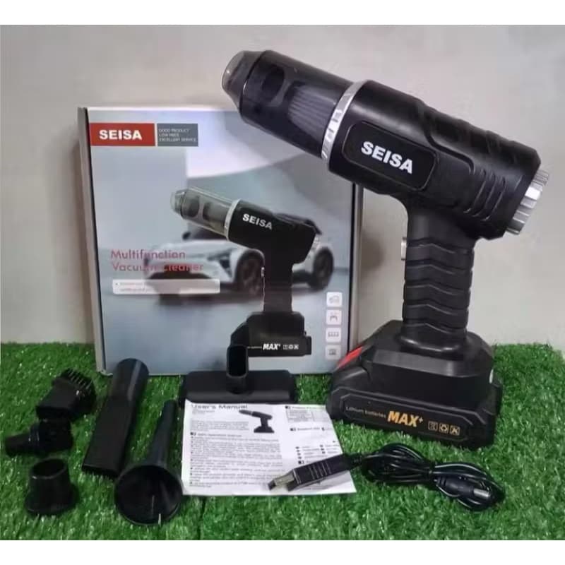 Aspirador e Assoprador Portátil SEISA SQ-XC59 – 2 em 1, Recarregável e Multifuncional