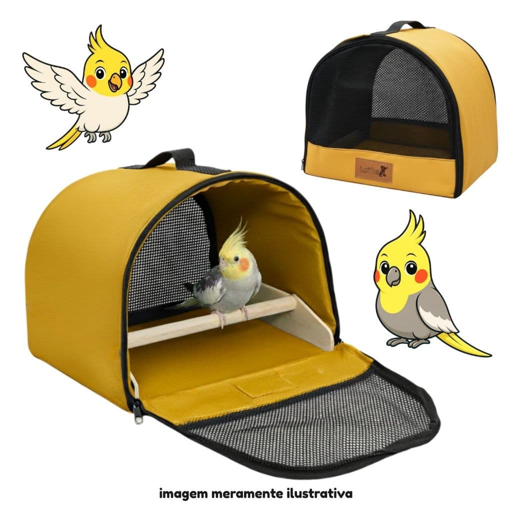 Transporte para Calopsitas Pássaros Semelhantes De Estimação Bolsa De Viagem Portátil *Cores