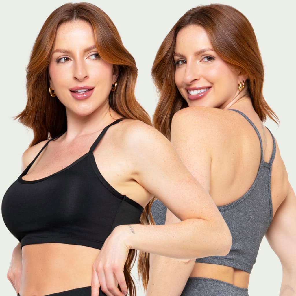 Kit 2 Top Nadador Fitness Sem Bojo Feminino Academia