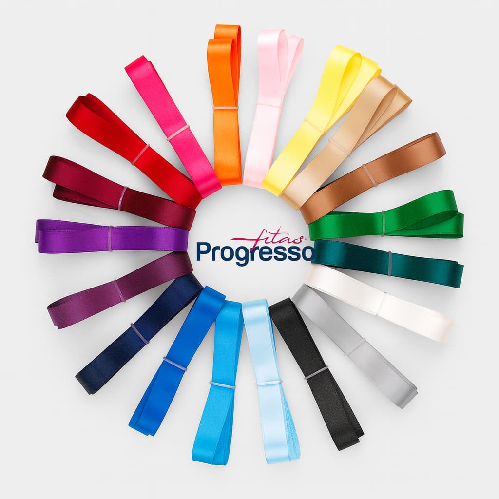Fitas de Cetim Progresso 7MMx10 Metros