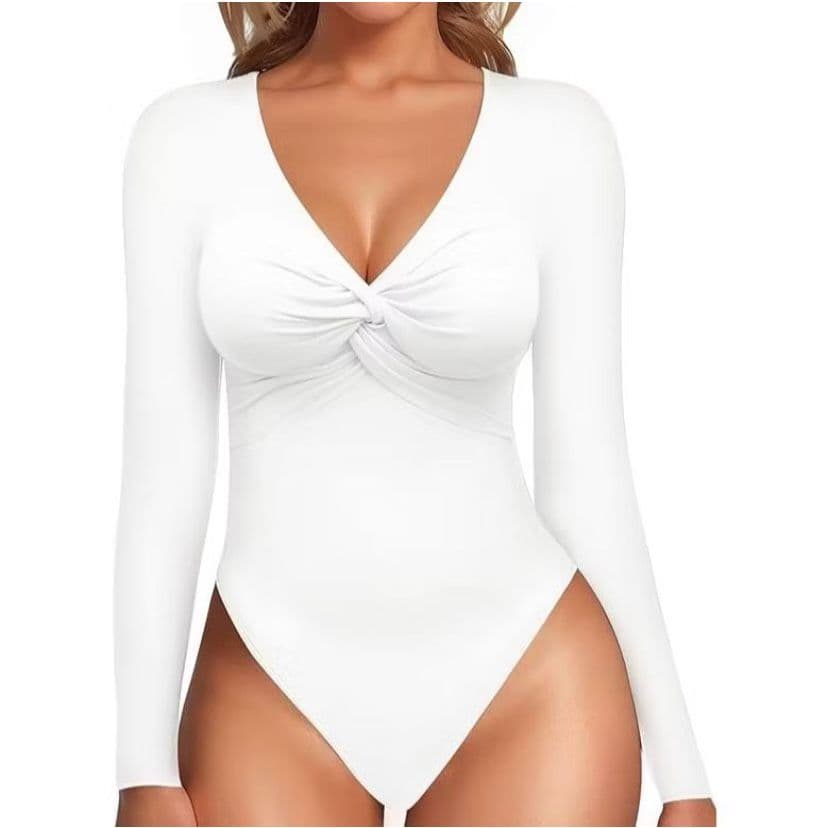 Body Feminino com Decote Transpassado – Look Casual Chic com Manga Longa