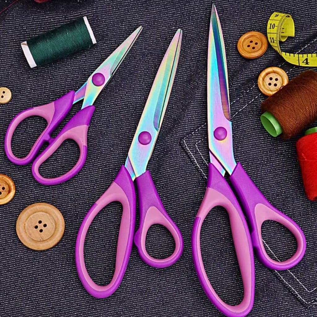 Kit Tesoura De Titânio Profissional 3 Unidades