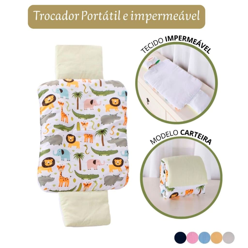 Trocador De Fraldas Portátil Imperméavel para Bebê Menino Menina 01 Peça