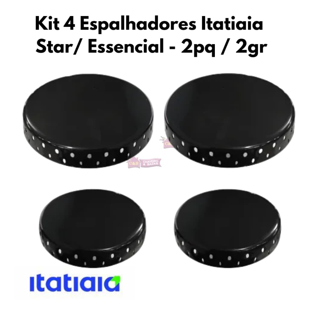 kit Espalhadores de Fogão Itatiaia Star/ Essencial 4 Bocas Modelo 2020 2peq/2grd