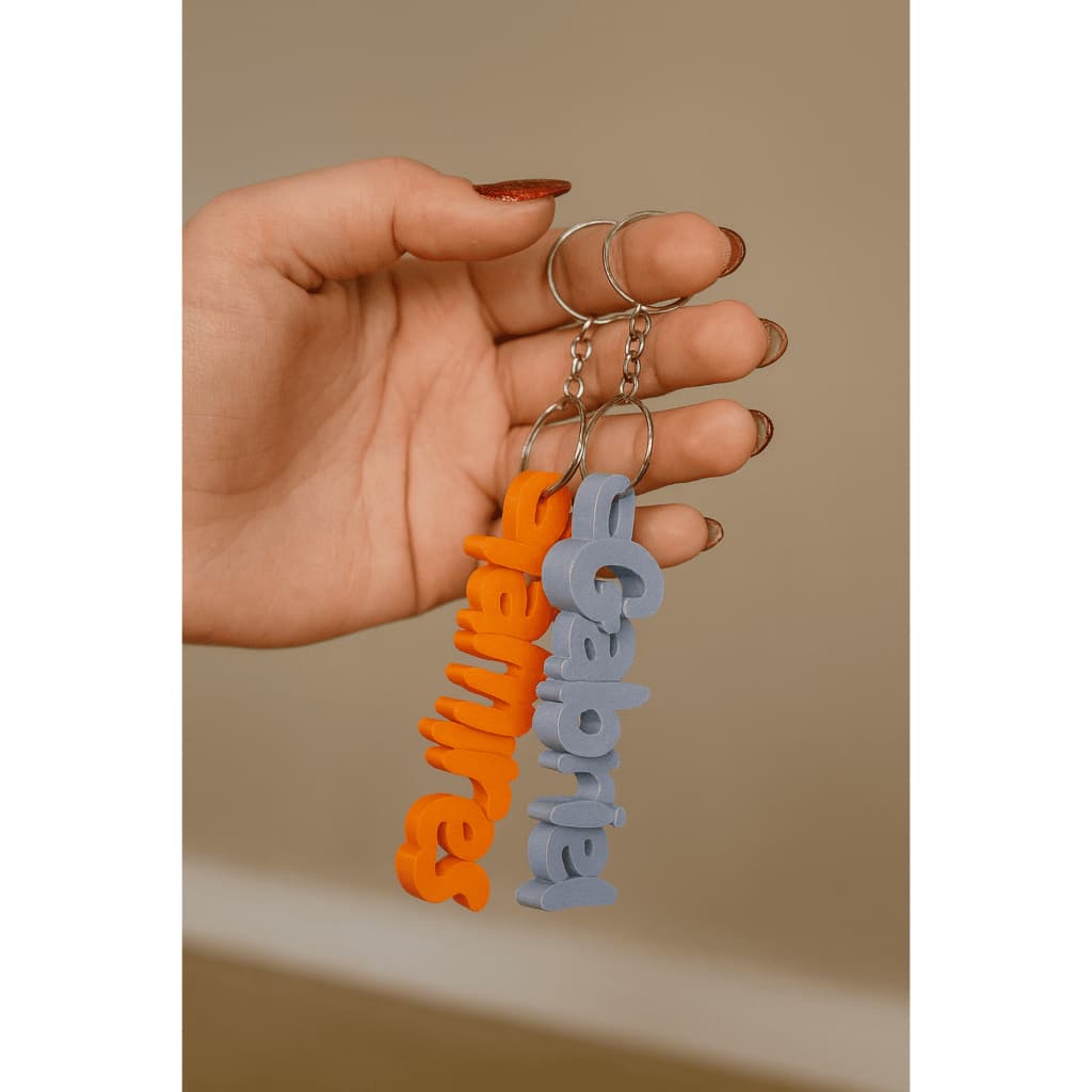 Kit Chaveiro com Nome Personalizado 3D Presente Mochila Escolar Chave