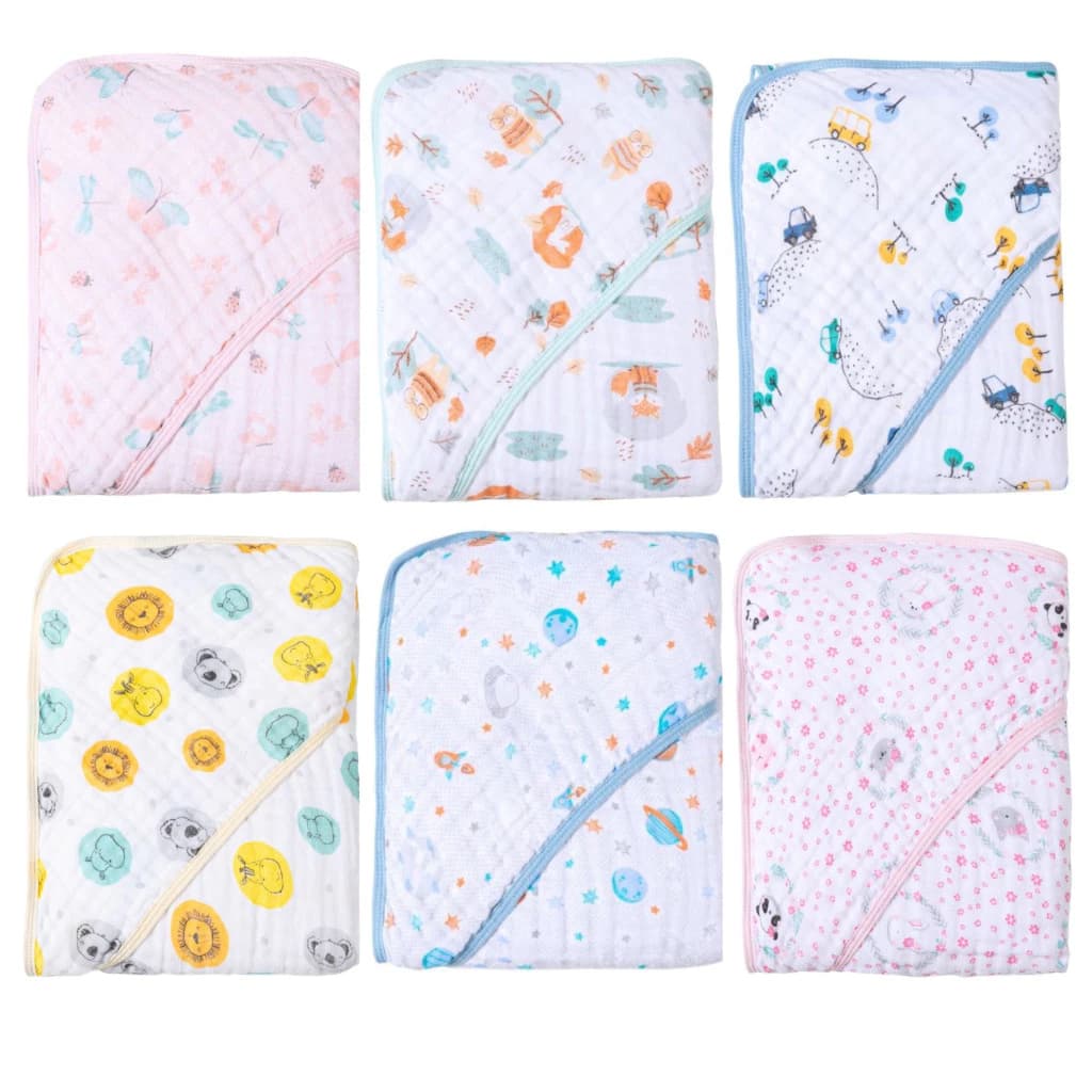 TOALHA DE BANHO FRALDA SOFT COM CAPUZ PARA BEBÊ OU KIT COM 2 OU 3 TOALHAS