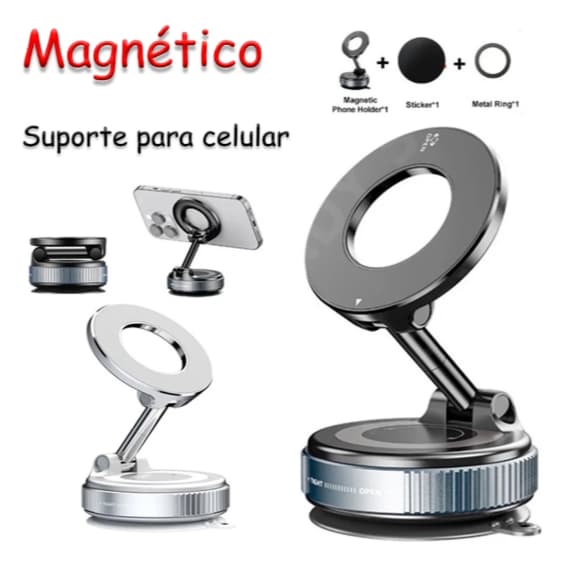 360 °Suporte Magnético Forte Para Telefone Carro Design Dobrável Vácuo Ajustável/Mesa/Uso Universal