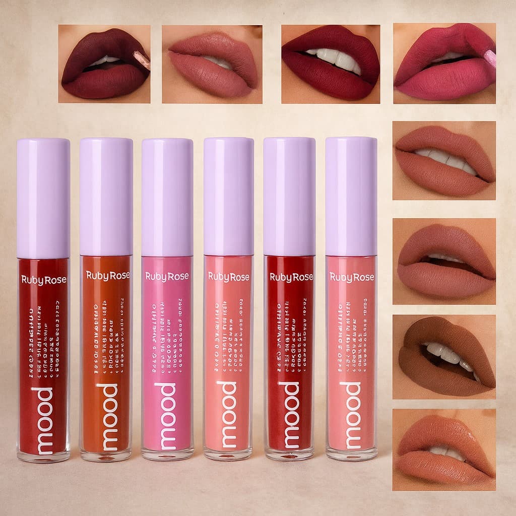 Batom Líquido Mood Vegano 3,2ml (Validade 03/2028) - Ruby Rose