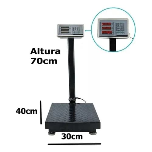 Balança De Plataforma Digital 200Kg Com Bateria Longa Duração Envio Imediato