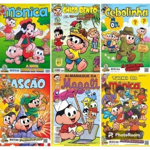 GIBIS TURMA DA MONICA kit com 5 gibis NOVOS e SEM REPETIR