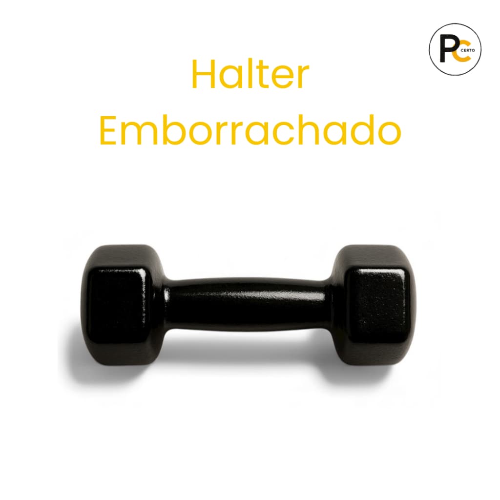 UNIDADE Halter Sextavado Emborrachado 1kg ao 5kg-Academia Musculação Treino Casa Peso Fisioterapia