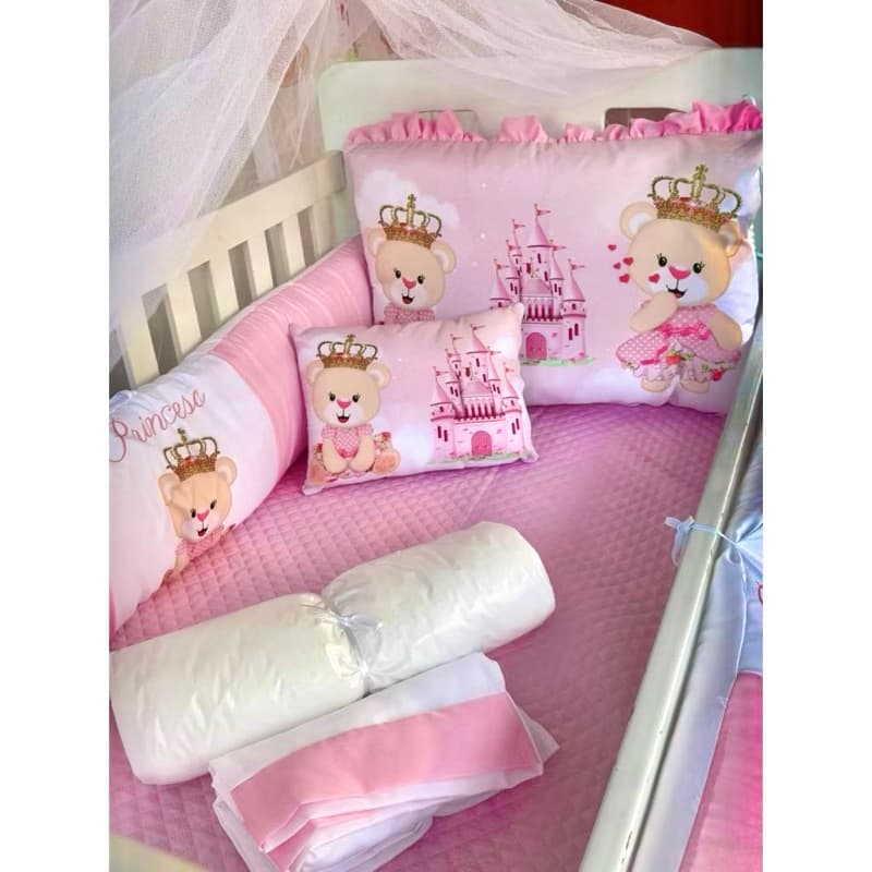 kit berço para menina com tema pricesa/ realeza