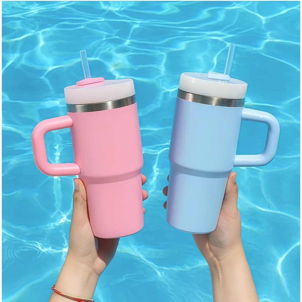 Copo Termico Isolado A Vácuo 14oz 420ml -20oz 600ml Garrafa Inoxidável Com Alça Portátil