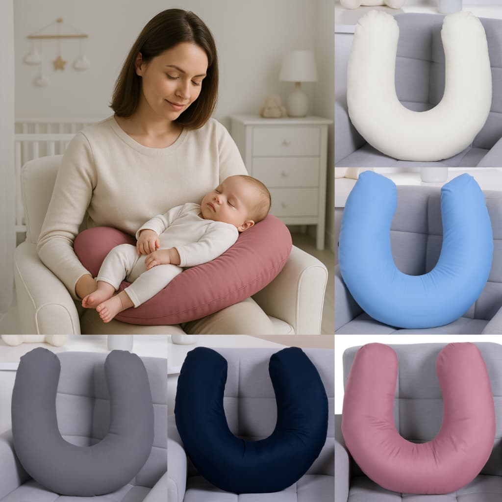 Almofada de Amamentar Grande com Zíper para Amamentação Super Macia Capa Removível Micropercal