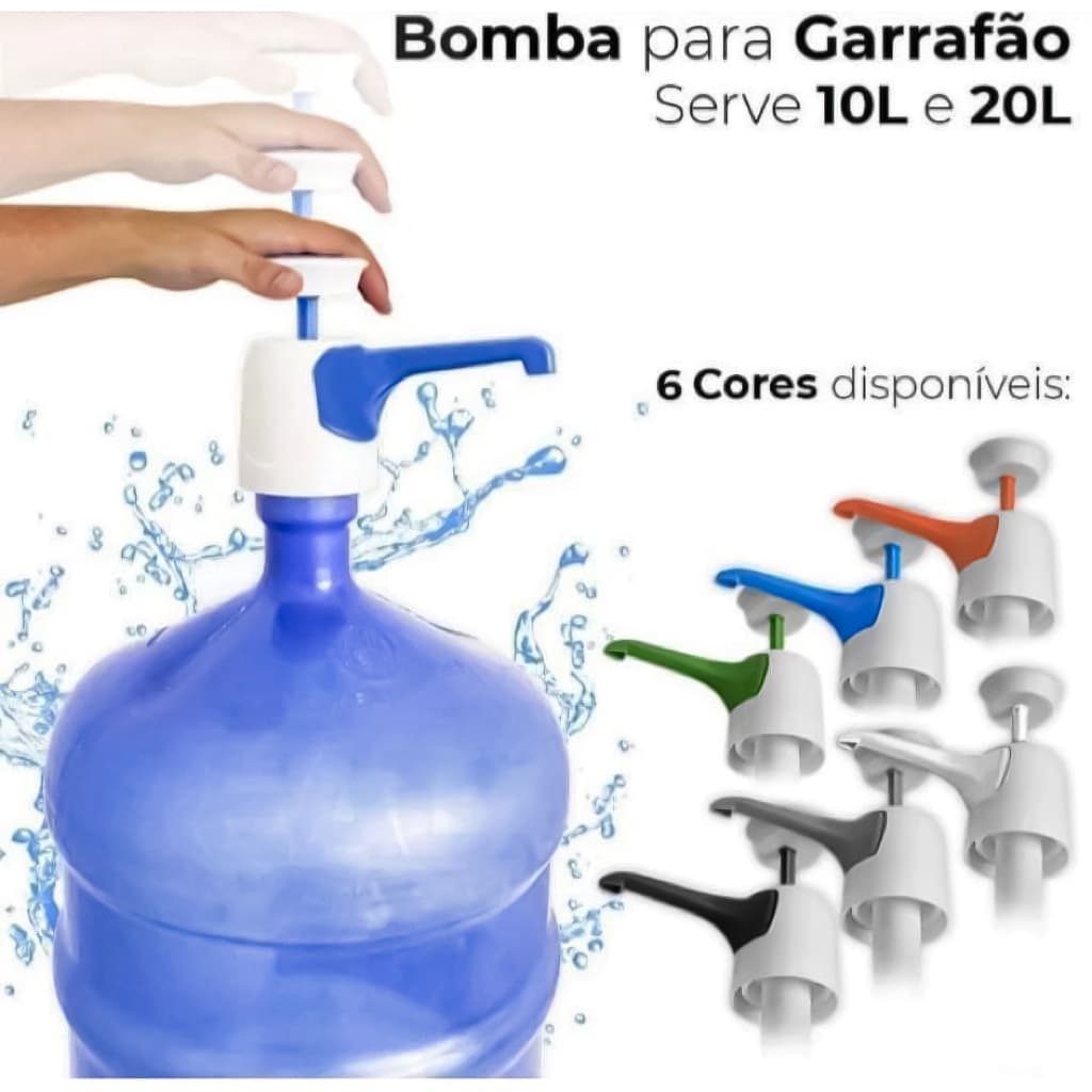 ORIGINAL Bomba Manual Cobrirel Para Galão De Água Mineral 10L 20L - Bella Bomba