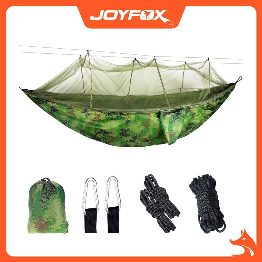 Rede De Dormir Descanso Com Mosquiteiro Camping 300kg JOYFOX