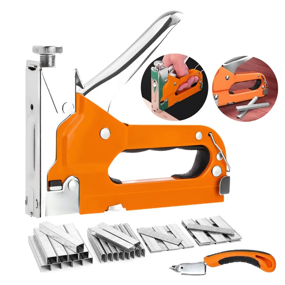 Grampeador Tapeceiro Profissional 3 Em 1 + 900 Grampos