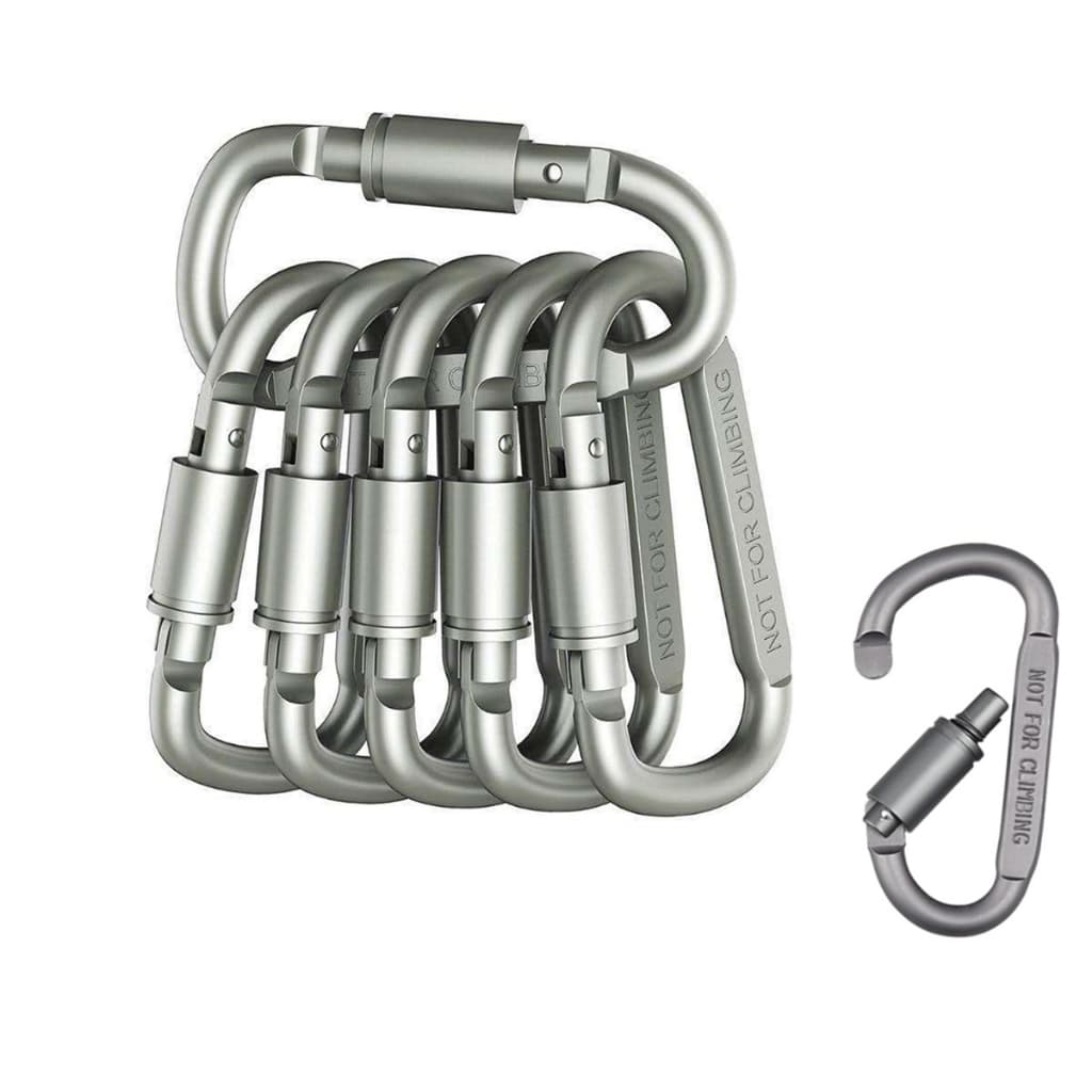 Kit 10 Mosquetão De Anel D Para Acampamento Ao Ar Livre