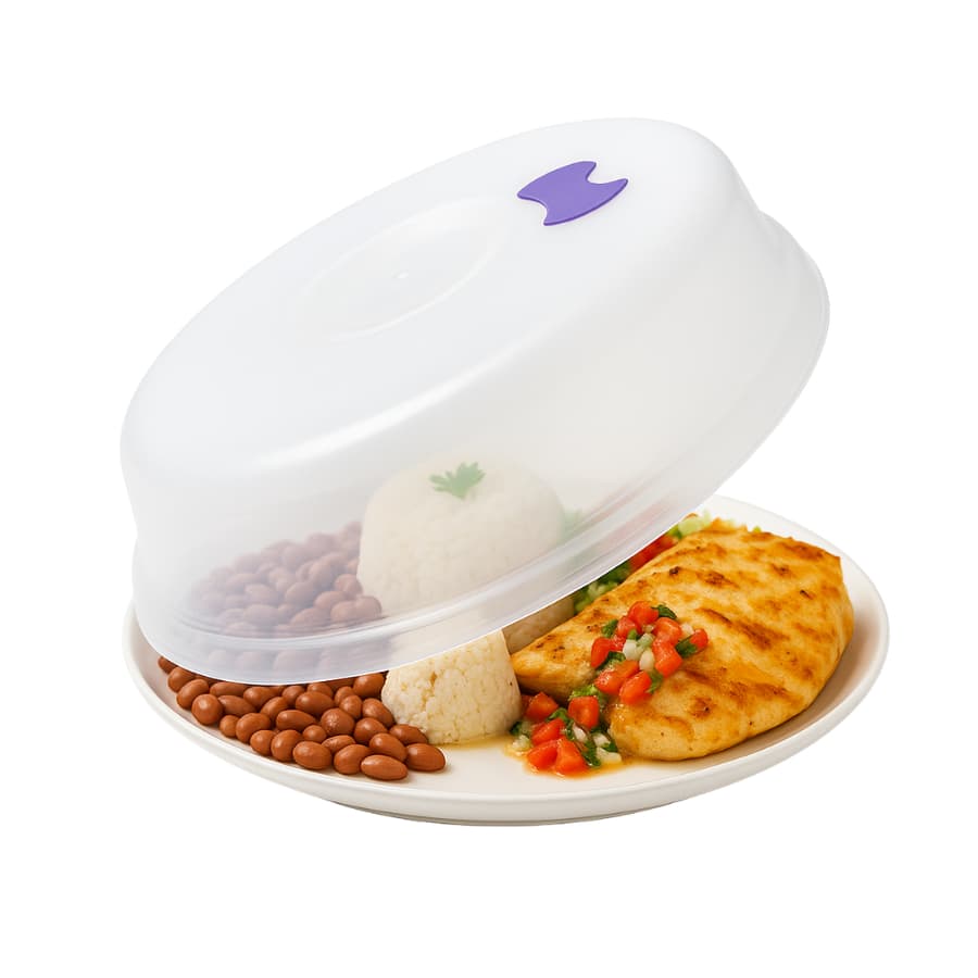 Tampa De Micro-Ondas Alta Com Válvula Protetora de Alimento