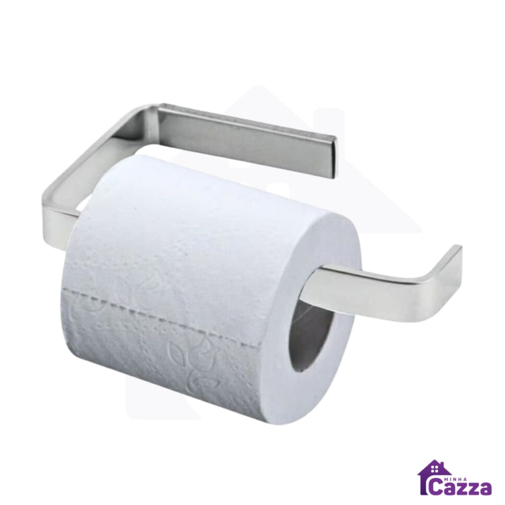 Papeleira Porta papel QUADRADA Alumínio e inox 13cm