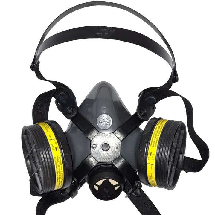 KIT Respirador 1/4 Facial  Mig12 -S/F + 2 pc  Filtro Quimico VO/GA