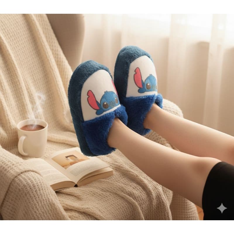 Pantufa Stitch Super Confortável – Adulto e Infantil