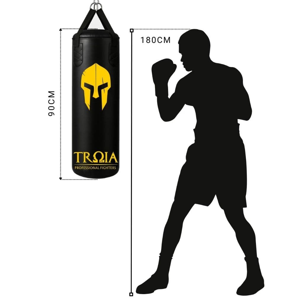 Saco De Boxe 90cm 120cm 160cm 180cm Pancada Muaythai taekwondo Mma Troia Profissional Vazio