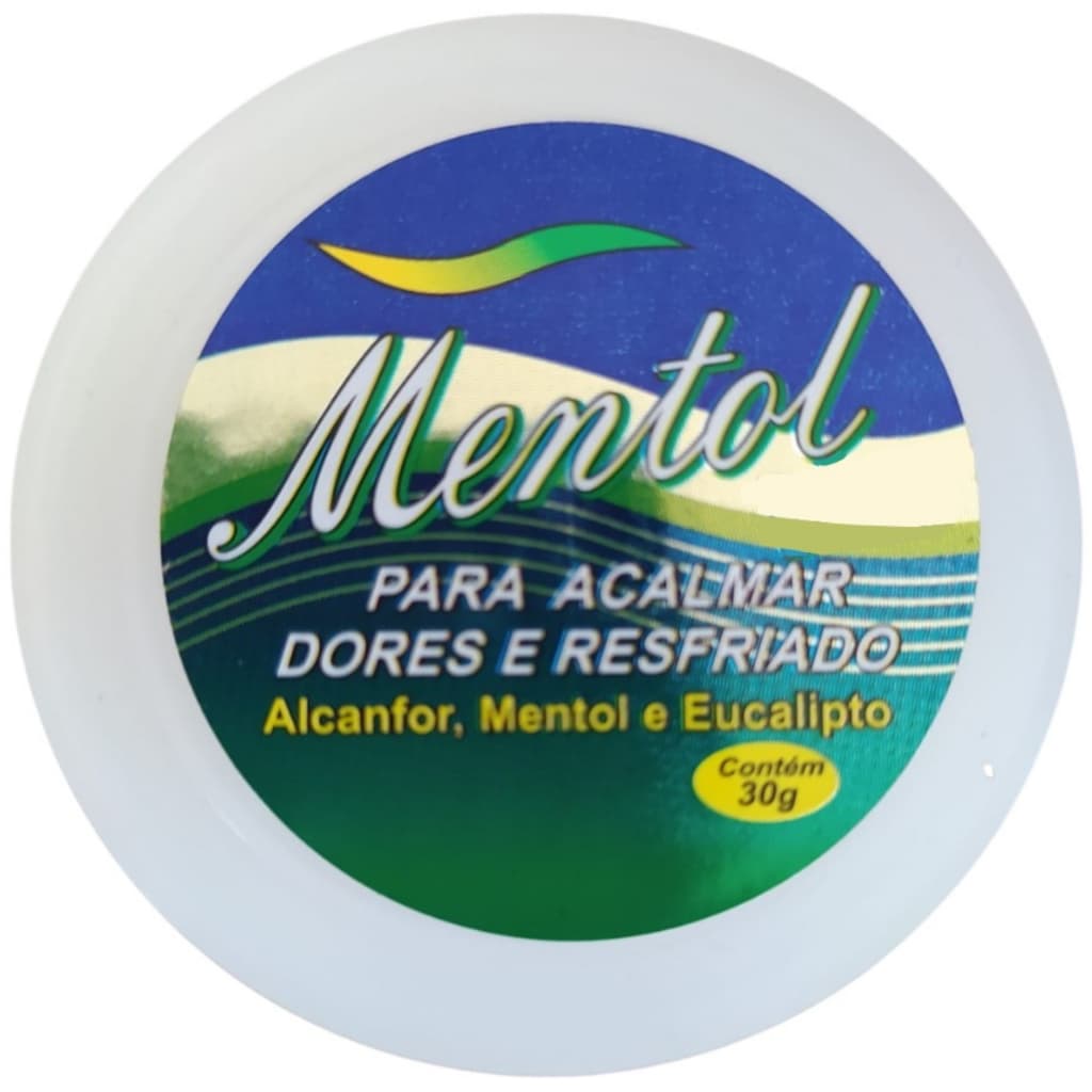 Pomada Mentol 30g - Alcanfor, Mentol e Eucalipto