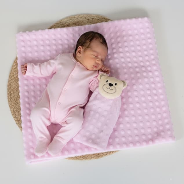 Manta Cobertor de Bebê c/ Naninha Para Menina Menino Infantil Mantinha Premium 02 Peças